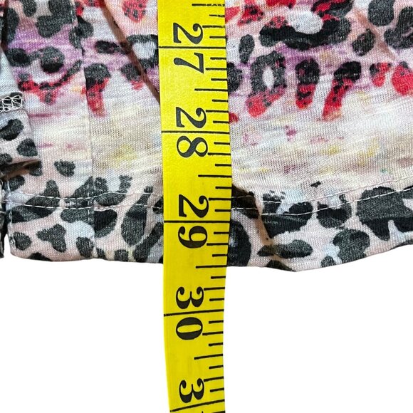 Ali Miles Women's Rainbow Leopard Burnout Button Shirt L Art to Wear Maximalist - Picture 10 of 10